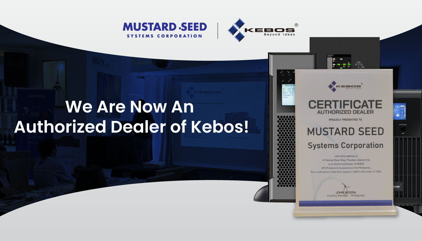 Mustard Seed Systems Corporation Is Now an Authorized Dealer of Kebos UPS