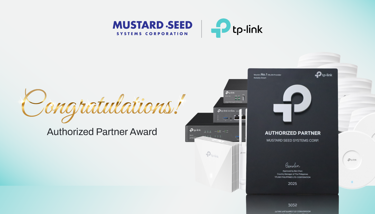 Mustard Seed Advances to TP-Link Authorized Partner Level — A Technical Milestone for Enterprise Connectivity