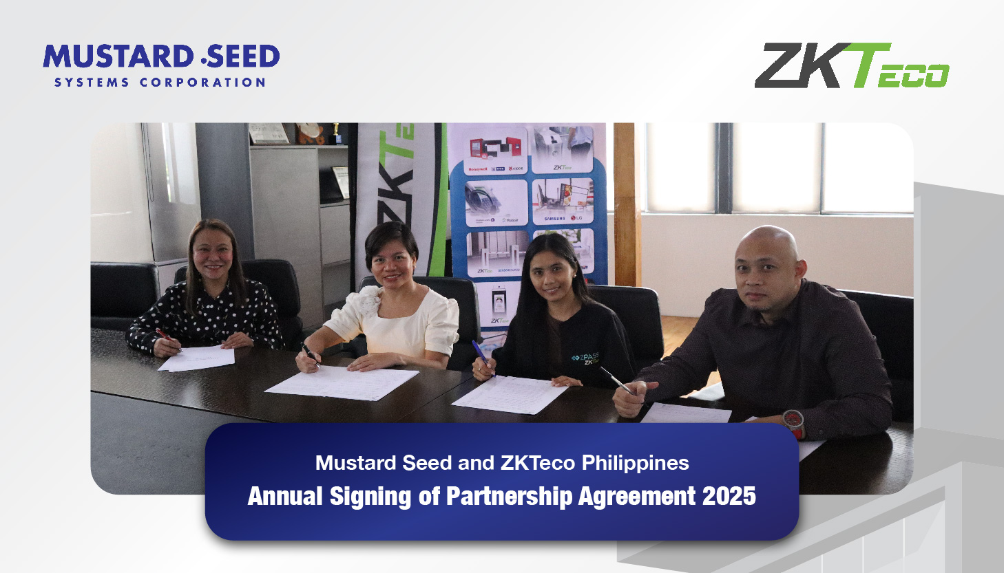 Mustard Seed Systems Marks 20+ Years as ZKTeco’s Authorized Distributor with Annual Partnership Agreement Signing for 2025!